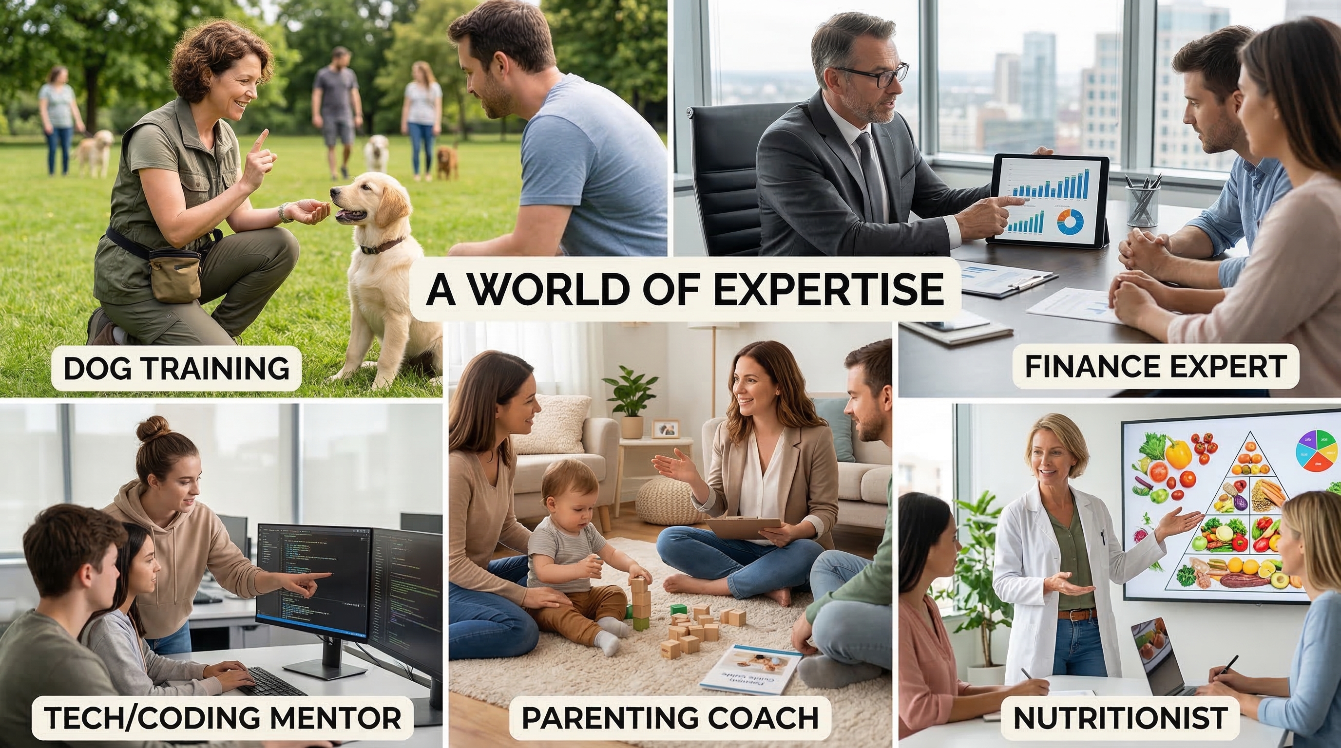 expert coach using a platform to manage multiple interactive monetization models and client engagement